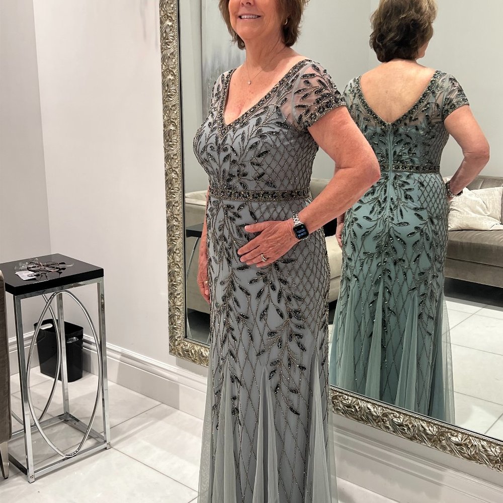 Oleg Cassini Beaded Gown